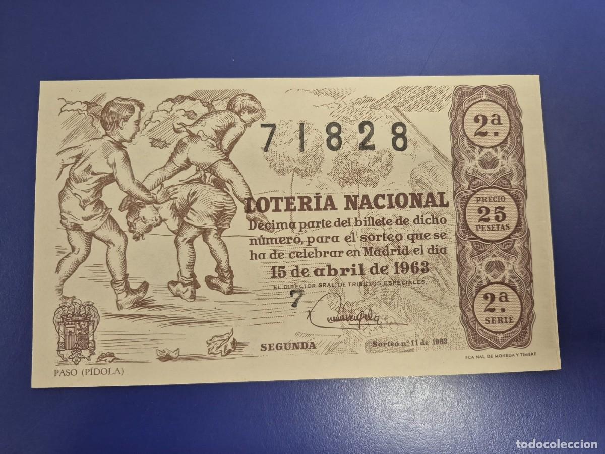 Loter&iacute;a Nacional: LOTERIA NACIONAL SORTEO 11 DE 1963 SERIE 2