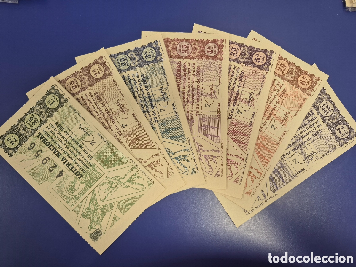 Loter&iacute;a Nacional: LOTERIA NACIONAL SORTEO 9 DE 1963 SERIE COMPLETA