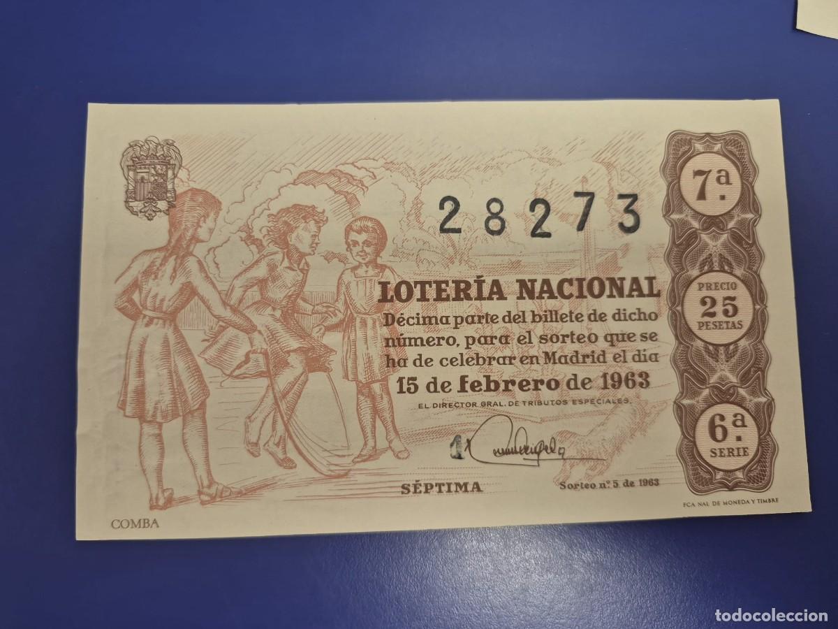 Loter&iacute;a Nacional: LOTERIA NACIONAL SORTEO 5 DE 1963 SERIE 6