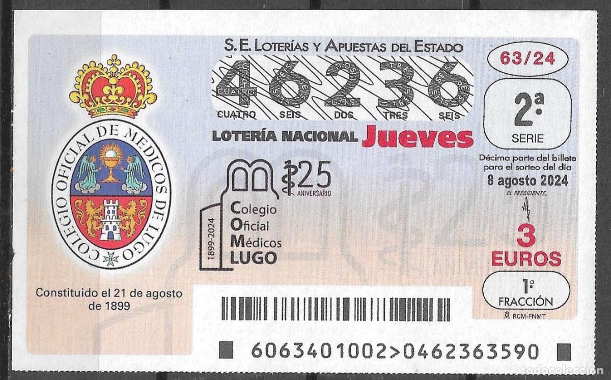 Loter&iacute;a Nacional: LOTERIA DEL JUEVES,08/08/2024.