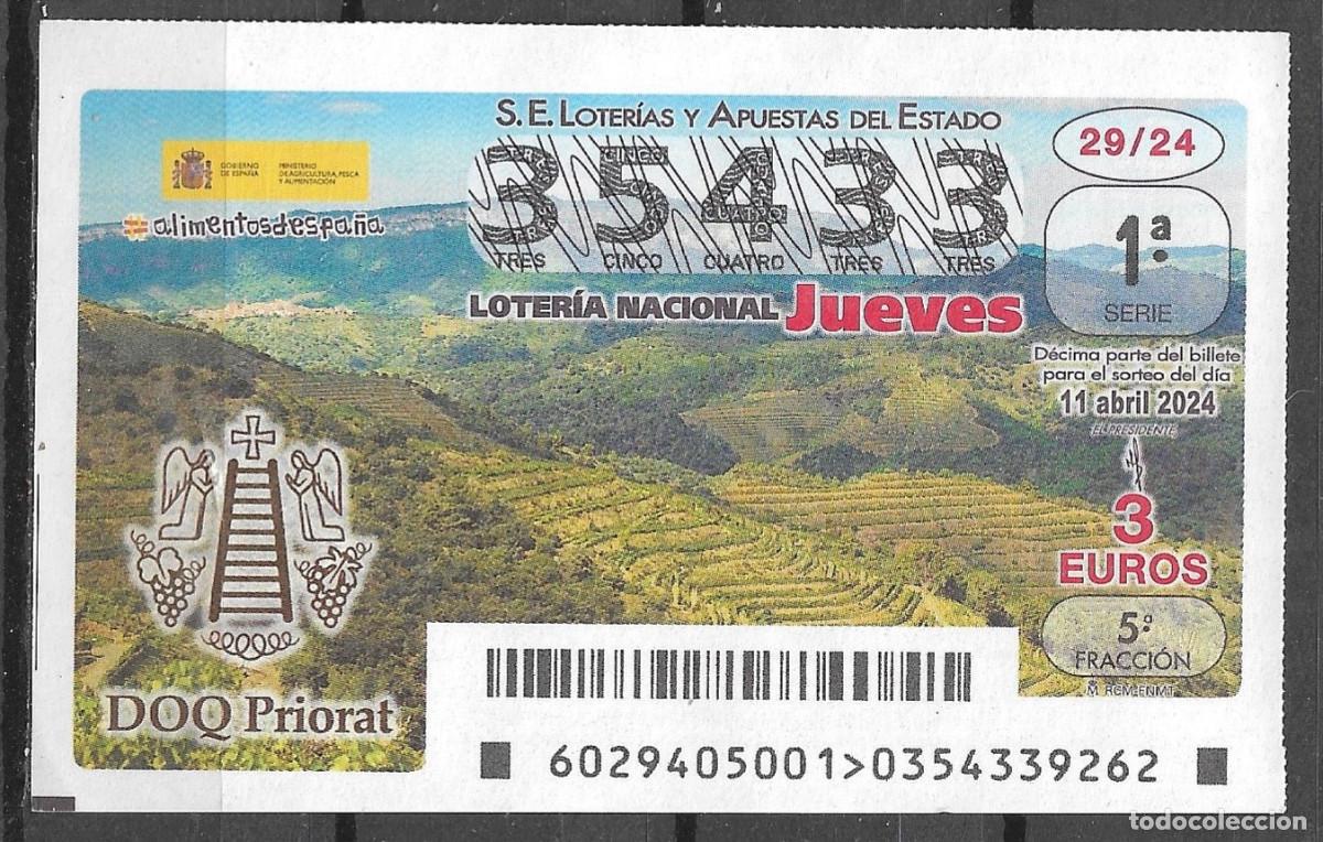 Loter&iacute;a Nacional: LOTERIA DEL JUEVES,11/04/2024.