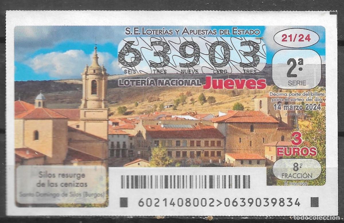 Loter&iacute;a Nacional: LOTERIA DEL JUEVES,13/03/2024.