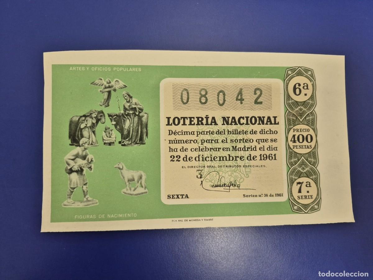 Loter&iacute;a Nacional: LOTERIA NACIONAL SORTEO 36 DE 1961 NAVIDAD SERIE 7