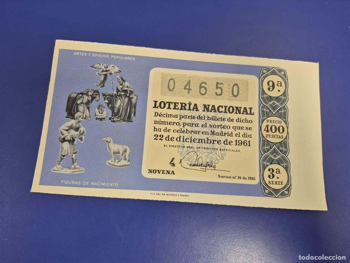 Loter&iacute;a Nacional: LOTERIA NACIONAL SORTEO 36 DE 1961 NAVIDAD SERIE 3