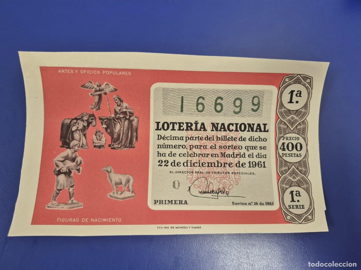 Loter&iacute;a Nacional: LOTERIA NACIONAL SORTEO 36 DE 1961 NAVIDAD SERIE 1