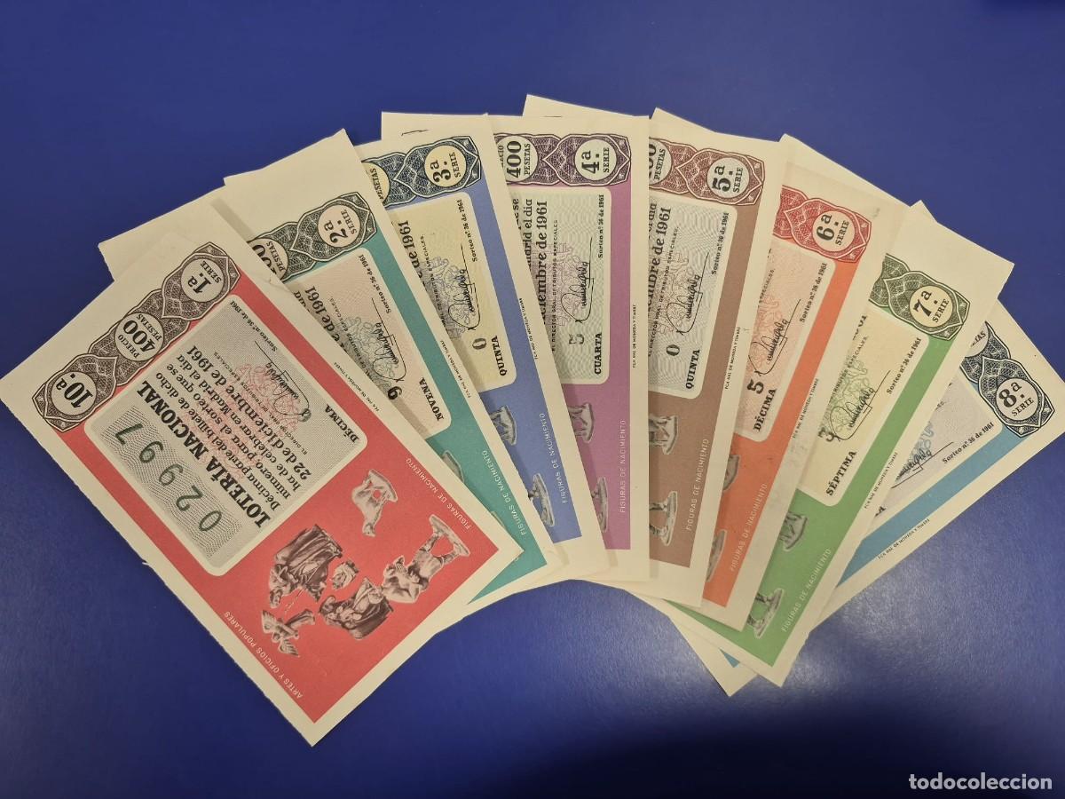 Loter&iacute;a Nacional: LOTERIA NACIONAL SORTEO 36 DE 1961 NAVIDAD SERIE COMPLETA