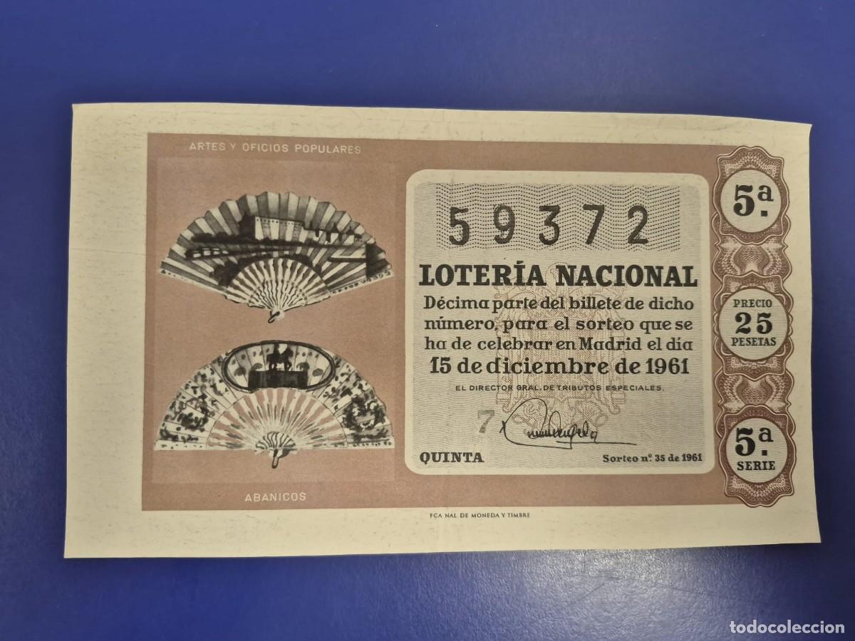 Loter&iacute;a Nacional: LOTERIA NACIONAL SORTEO 35 DE 1961 SERIE 5