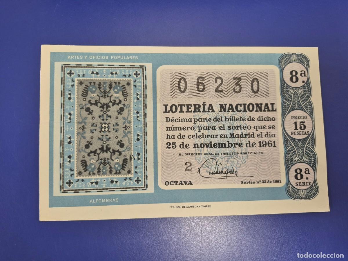 Loter&iacute;a Nacional: LOTERIA NACIONAL SORTEO 33 DE 1961 SERIE 8