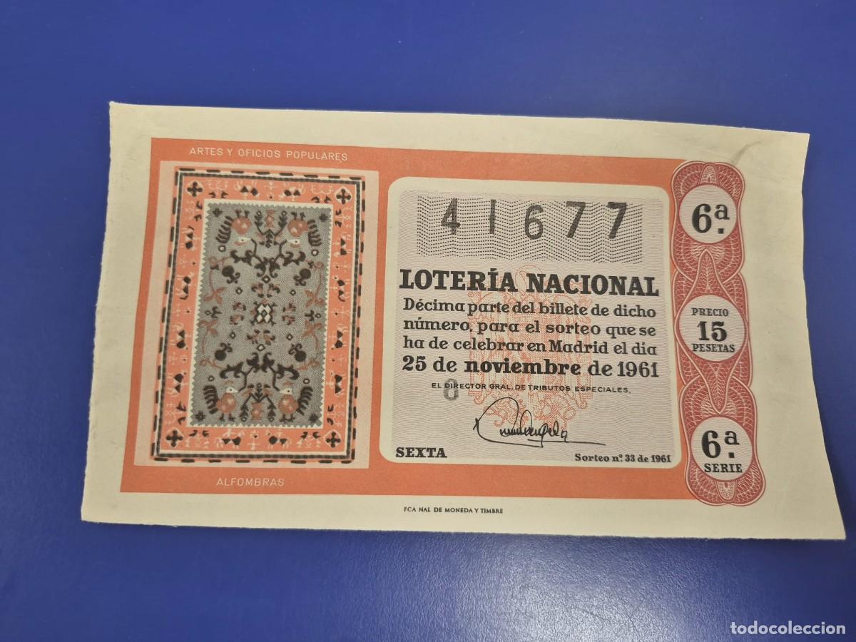 Loter&iacute;a Nacional: LOTERIA NACIONAL SORTEO 33 DE 1961 SERIE 6