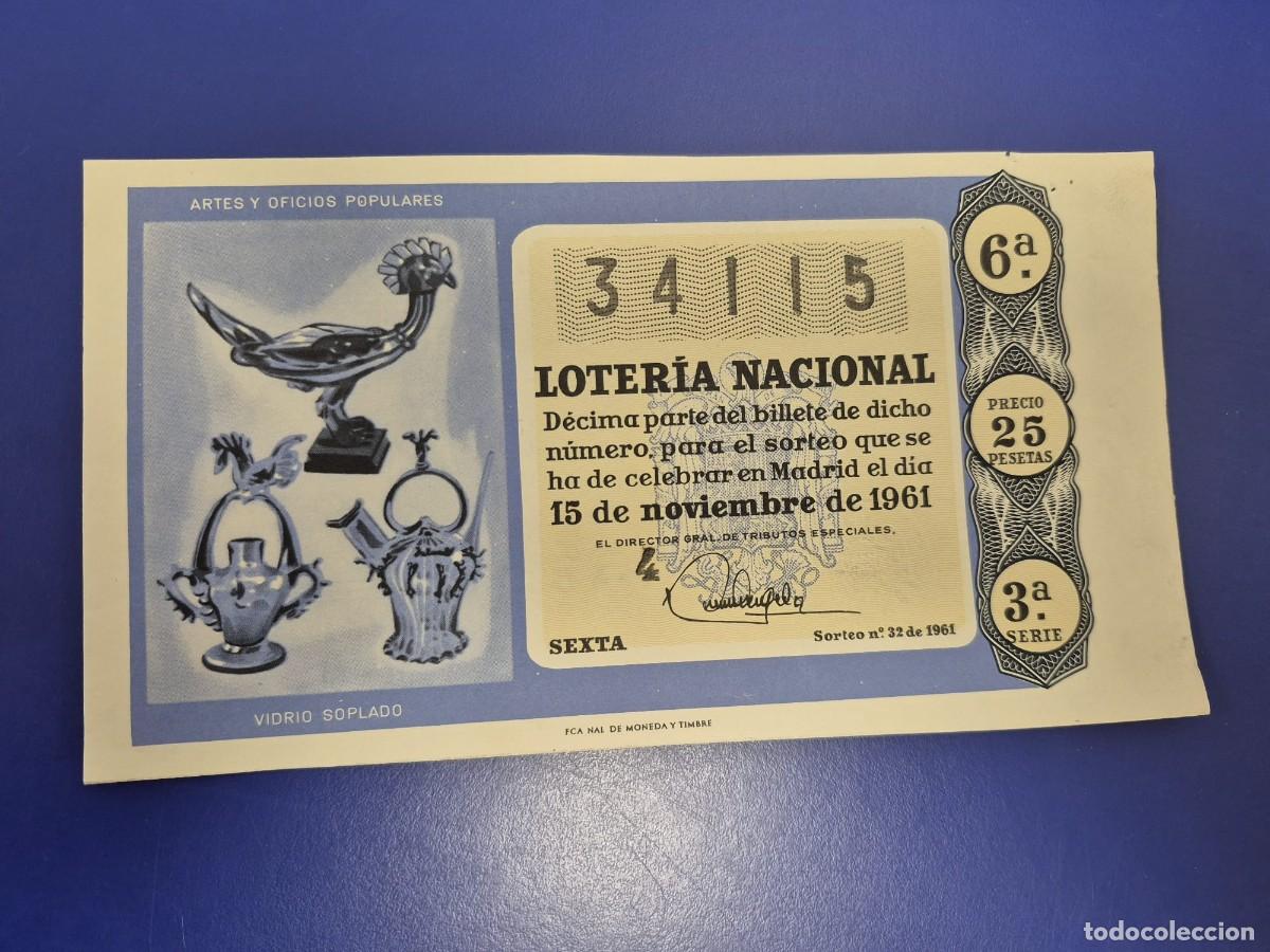 Loter&iacute;a Nacional: LOTERIA NACIONAL SORTEO 32 DE 1961 NAVIDAD SERIE 3