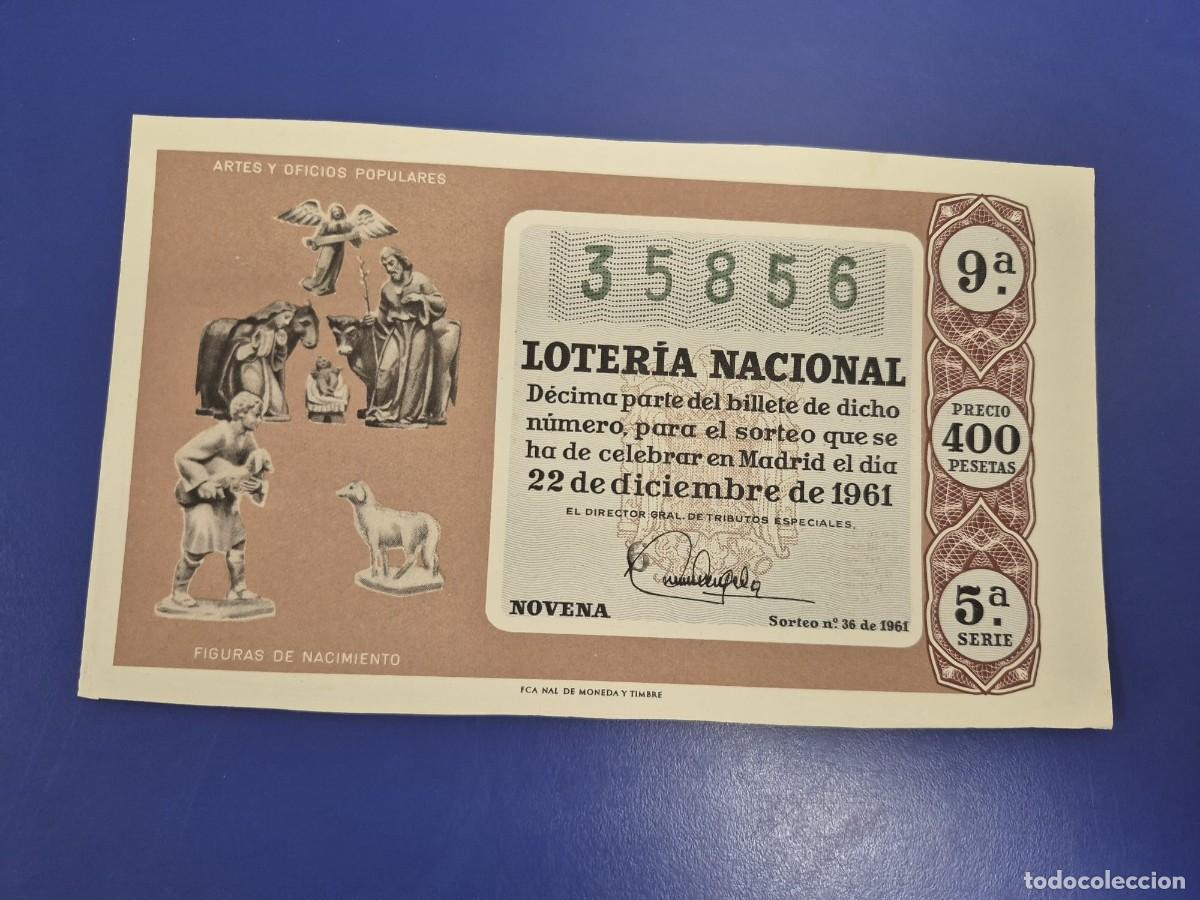 Loter&iacute;a Nacional: LOTERIA NACIONAL SORTEO 36 DE 1961 NAVIDAD SERIE 5