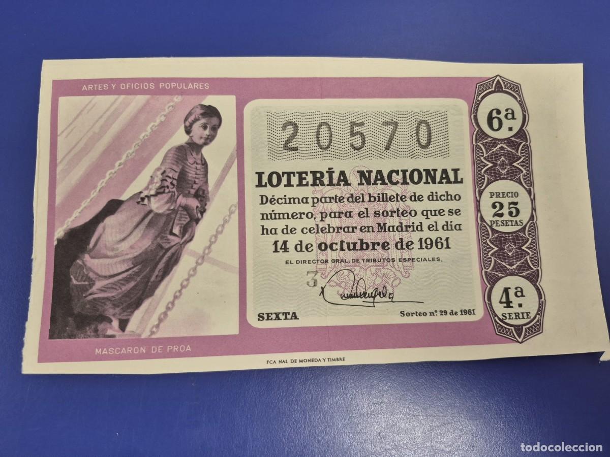 Loter&iacute;a Nacional: LOTERIA NACIONAL SORTEO 29 DE 1961 SERIE 4