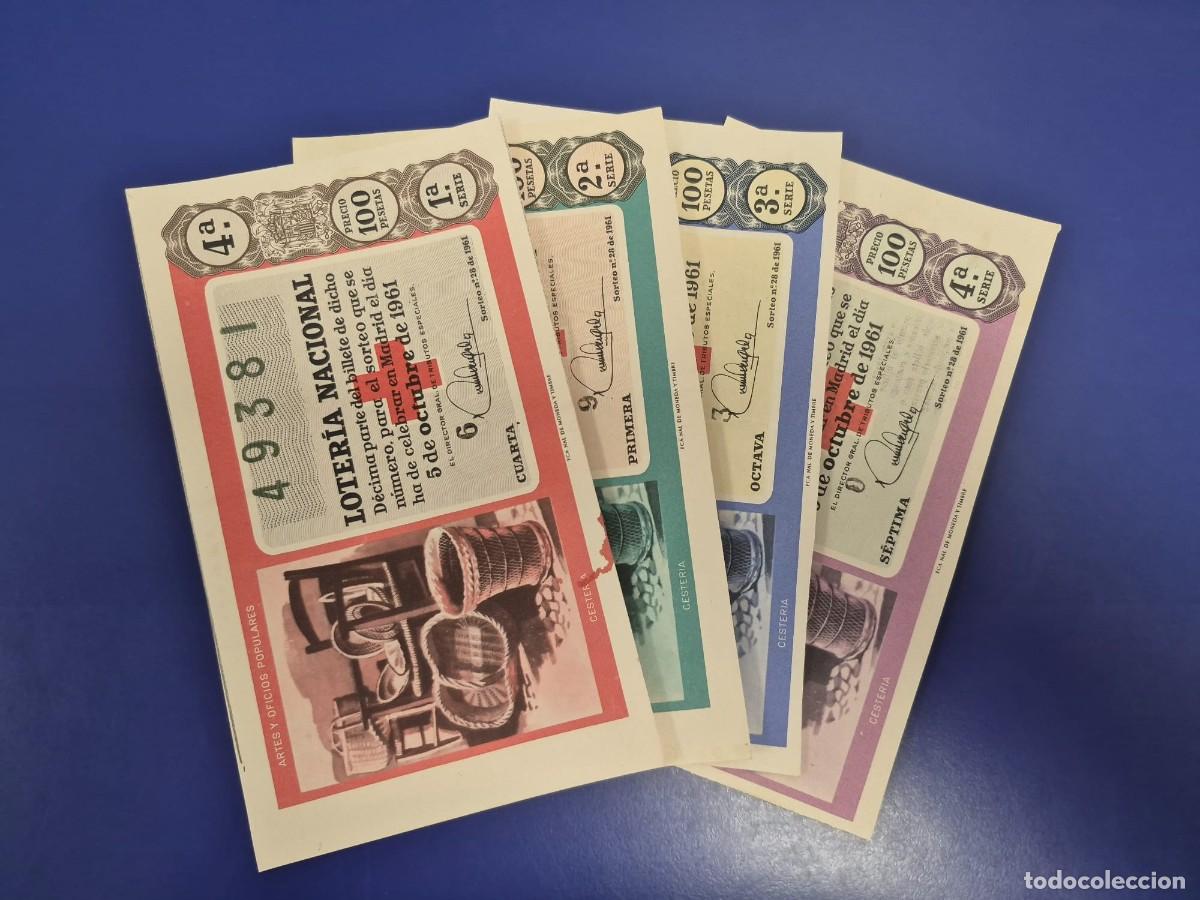 Loter&iacute;a Nacional: LOTERIA NACIONAL SORTEO 28 DE 1961 CRUZ ROJA SERIE COMPLETA
