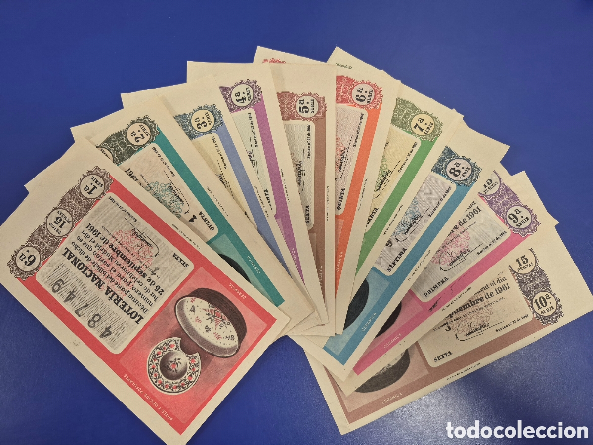 Loter&iacute;a Nacional: LOTERIA NACIONAL SORTEO 27 DE 1961 SERIE COMPLETA