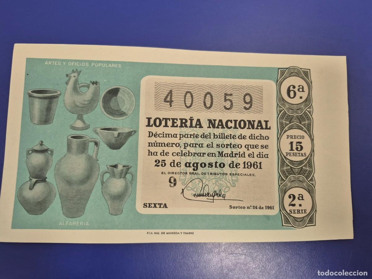 Loter&iacute;a Nacional: LOTERIA NACIONAL SORTEO 24 DE 1961 SERIE 2