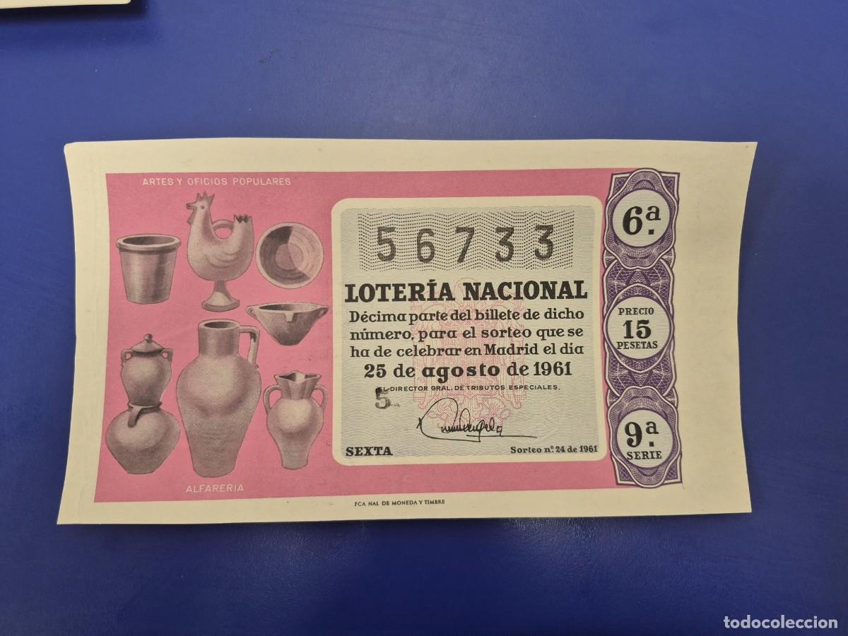 Loter&iacute;a Nacional: LOTERIA NACIONAL SORTEO 24 DE 1961 SERIE 9