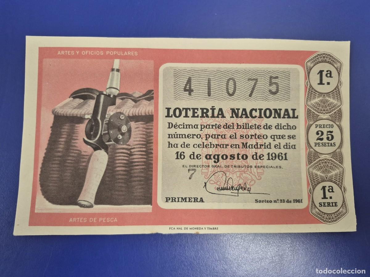 Loter&iacute;a Nacional: LOTERIA NACIONAL SORTEO 23 DE 1961 SERIE 1