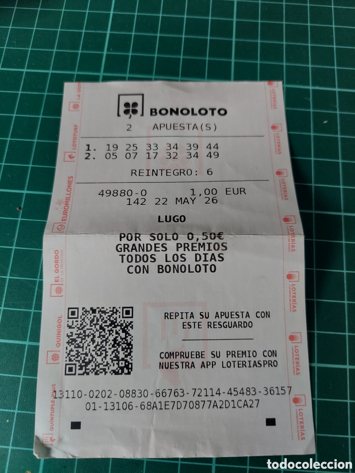 Loter&iacute;a Nacional: LUGO BOLETO BINOLOTO MAYO 2026
