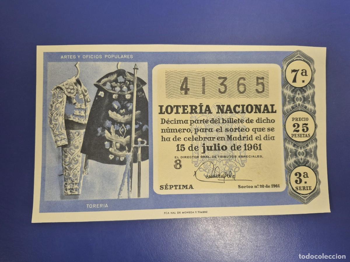 Loter&iacute;a Nacional: LOTERIA NACIONAL SORTEO 20 DE 1961 SERIE 3