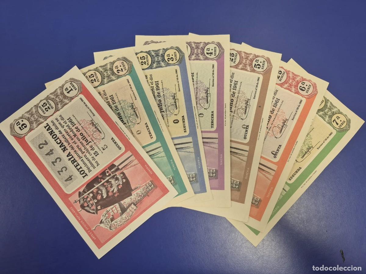 Loter&iacute;a Nacional: LOTERIA NACIONAL SORTEO 20 DE 1961 SERIE COMPLETA