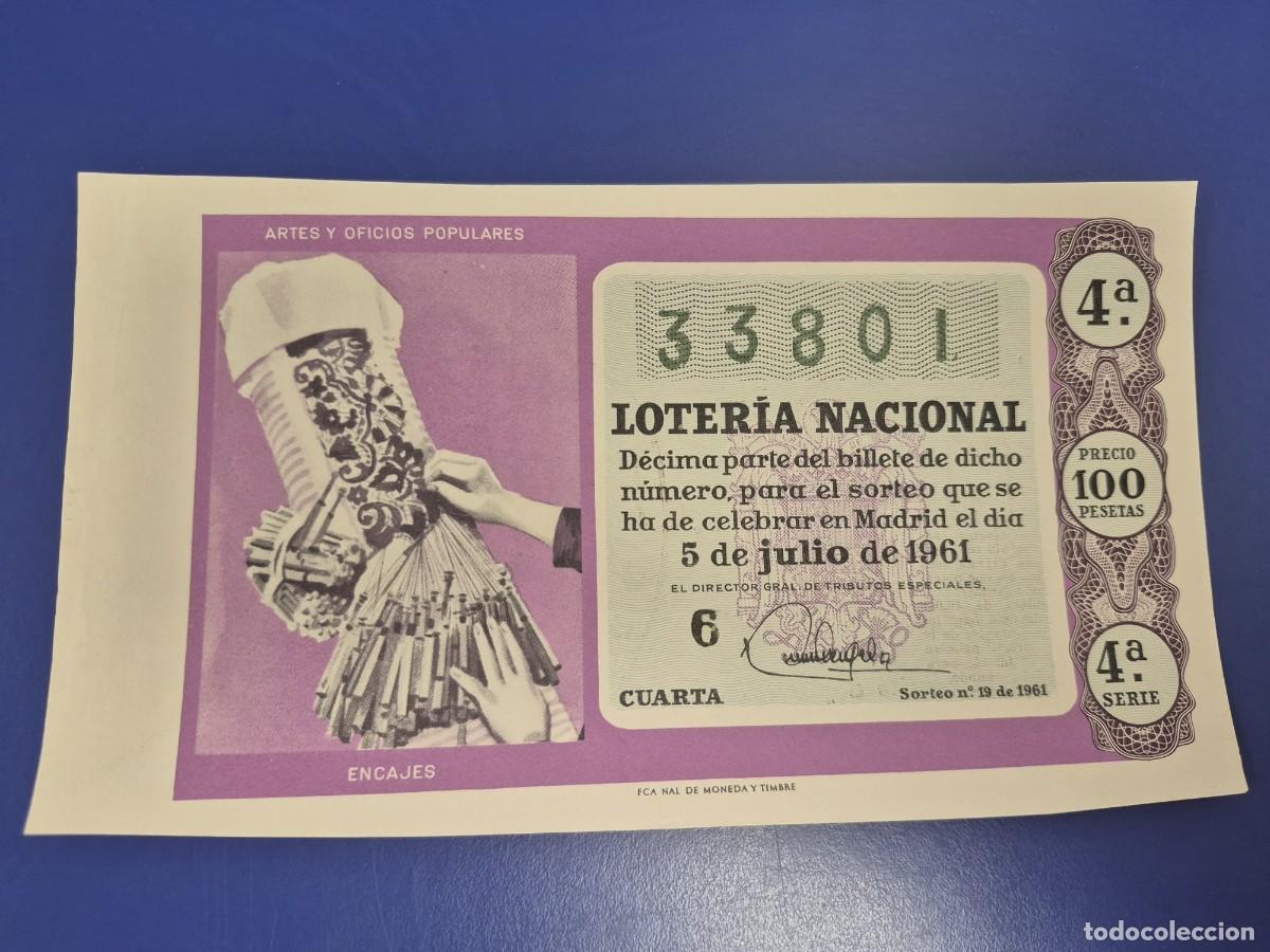 Loter&iacute;a Nacional: LOTERIA NACIONAL SORTEO 19 DE 1961 SERIE 4