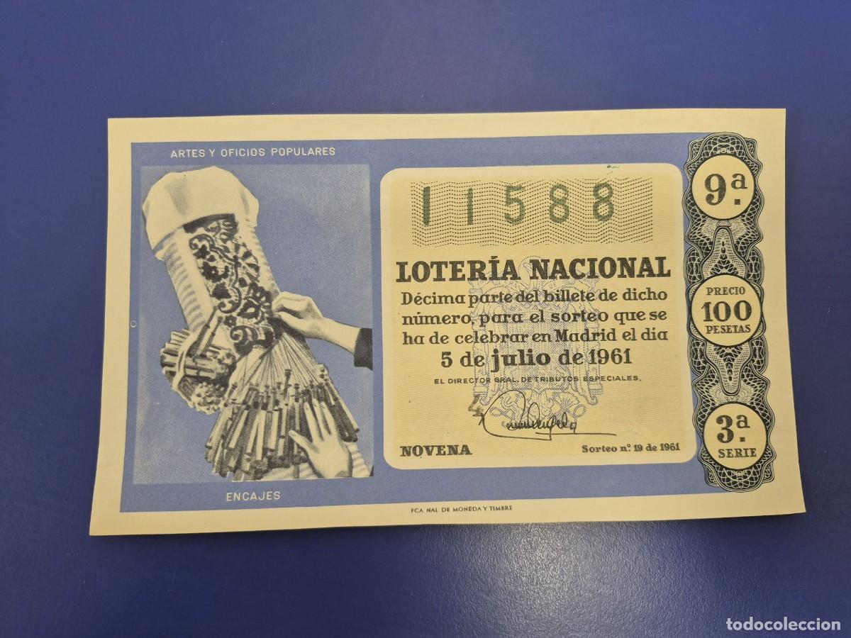 Loter&iacute;a Nacional: LOTERIA NACIONAL SORTEO 19 DE 1961 SERIE 3