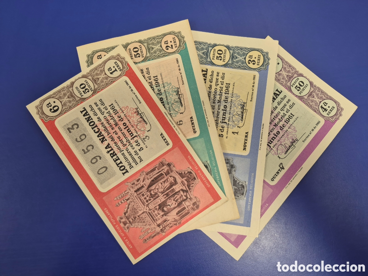 Loter&iacute;a Nacional: LOTERIA NACIONAL SORTEO 17 DE 1961 SERIE COMPLETA