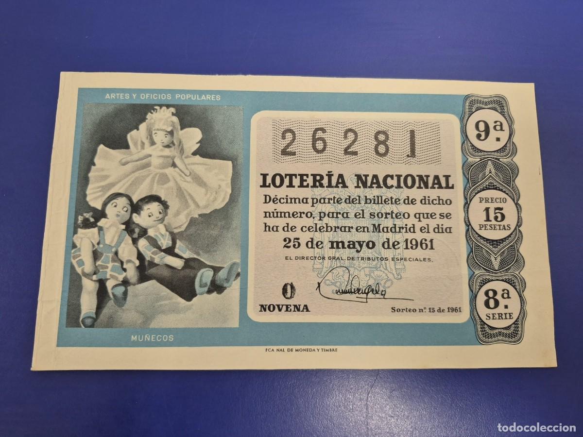 Loter&iacute;a Nacional: LOTERIA NACIONAL SORTEO 15 DE 1961 SERIE 8
