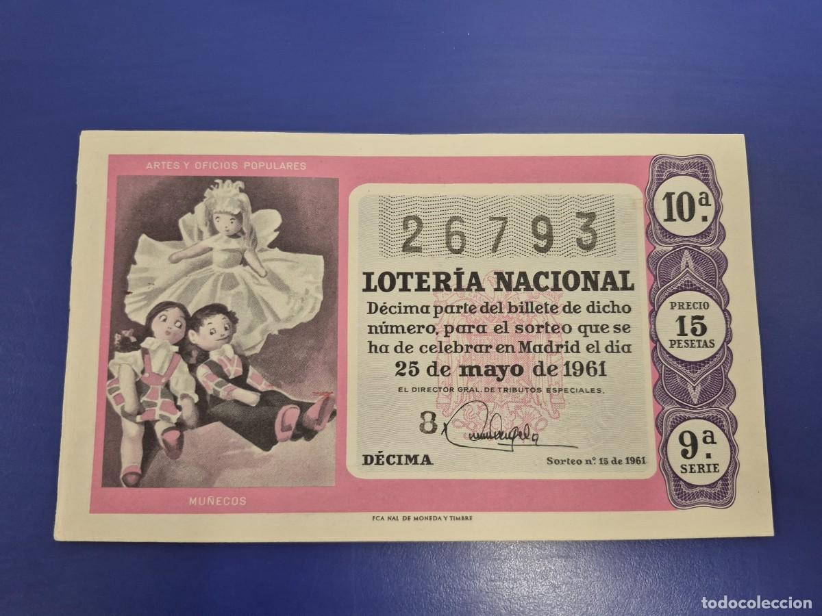 Loter&iacute;a Nacional: LOTERIA NACIONAL SORTEO 15 DE 1961 SERIE 9