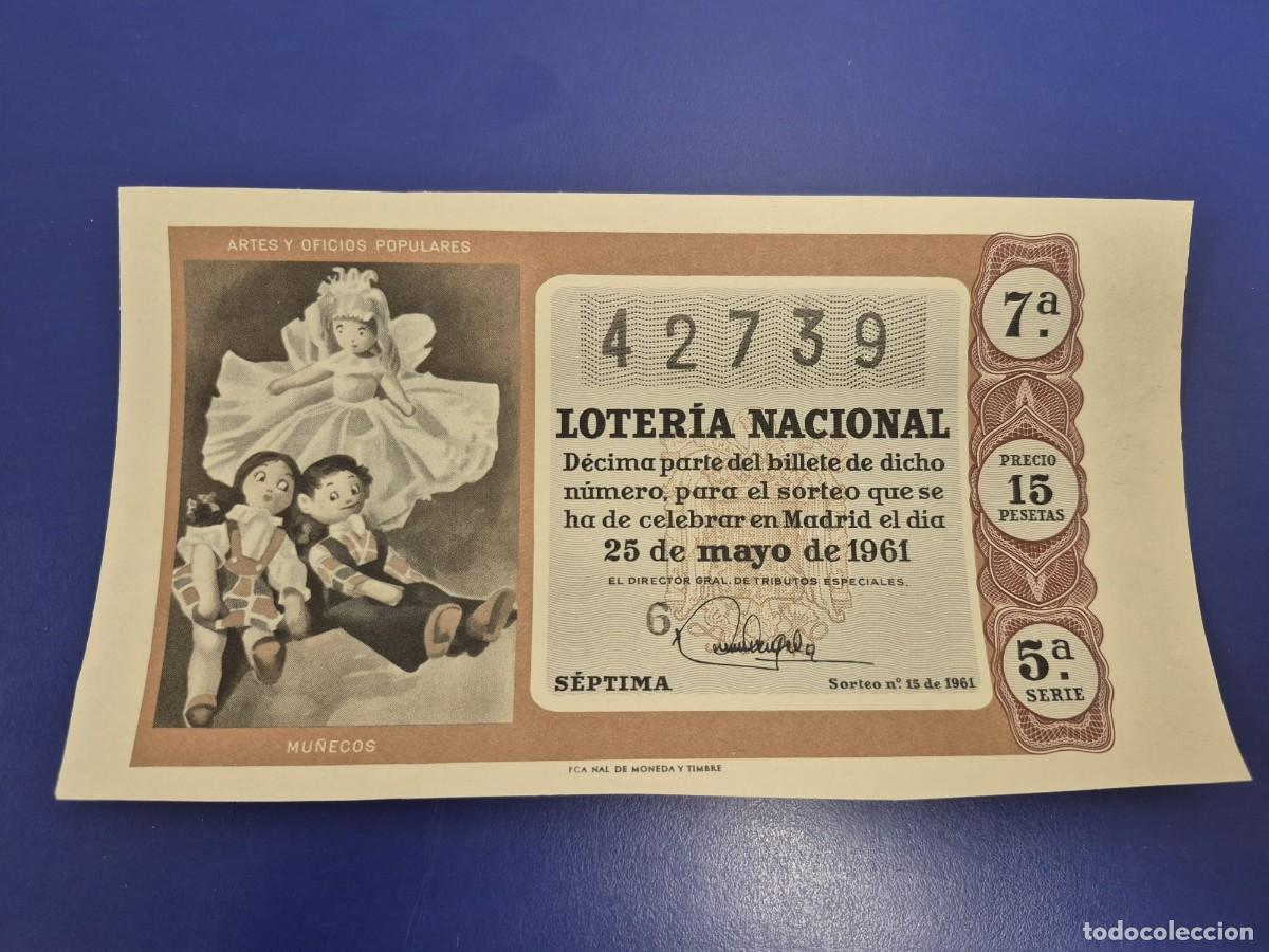 Loter&iacute;a Nacional: LOTERIA NACIONAL SORTEO 15 DE 1961 SERIE 5