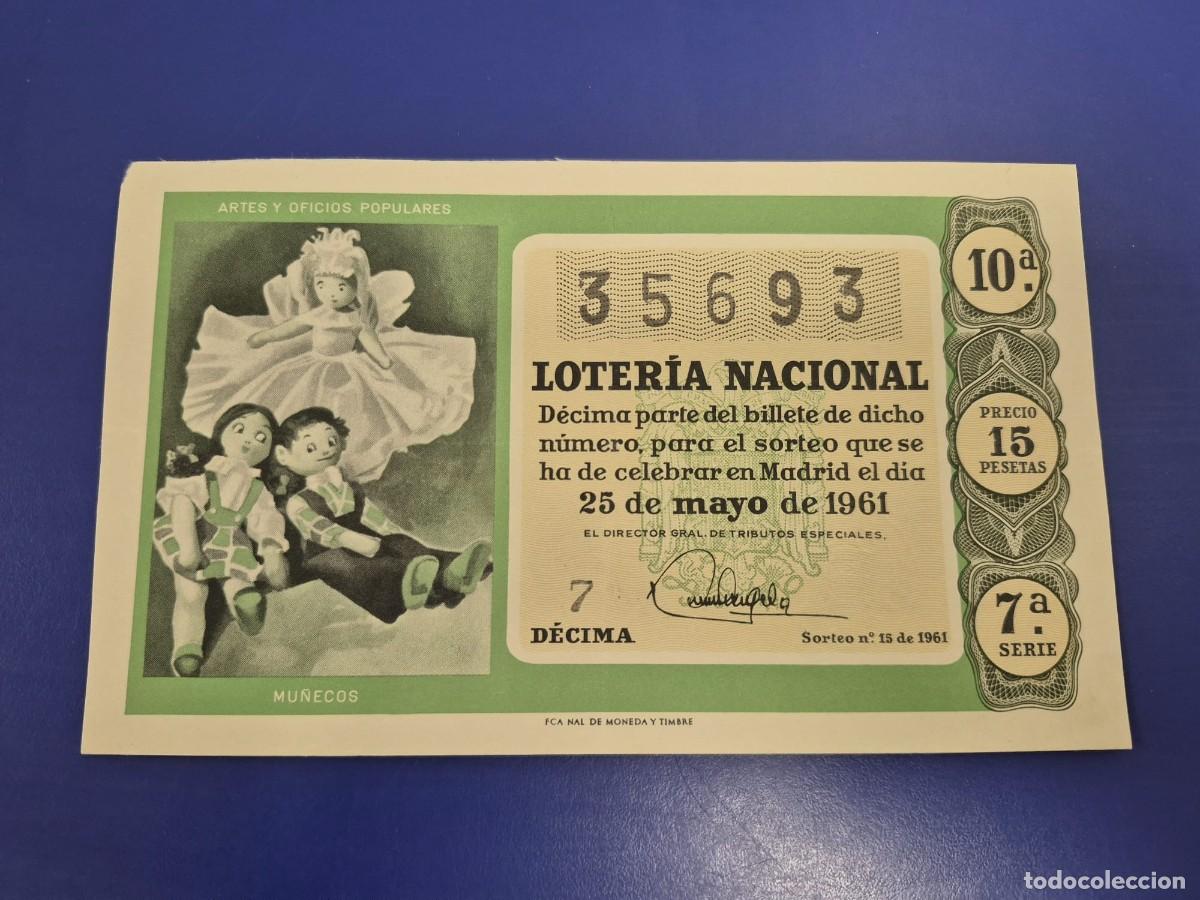 Loter&iacute;a Nacional: LOTERIA NACIONAL SORTEO 15 DE 1961 SERIE 7