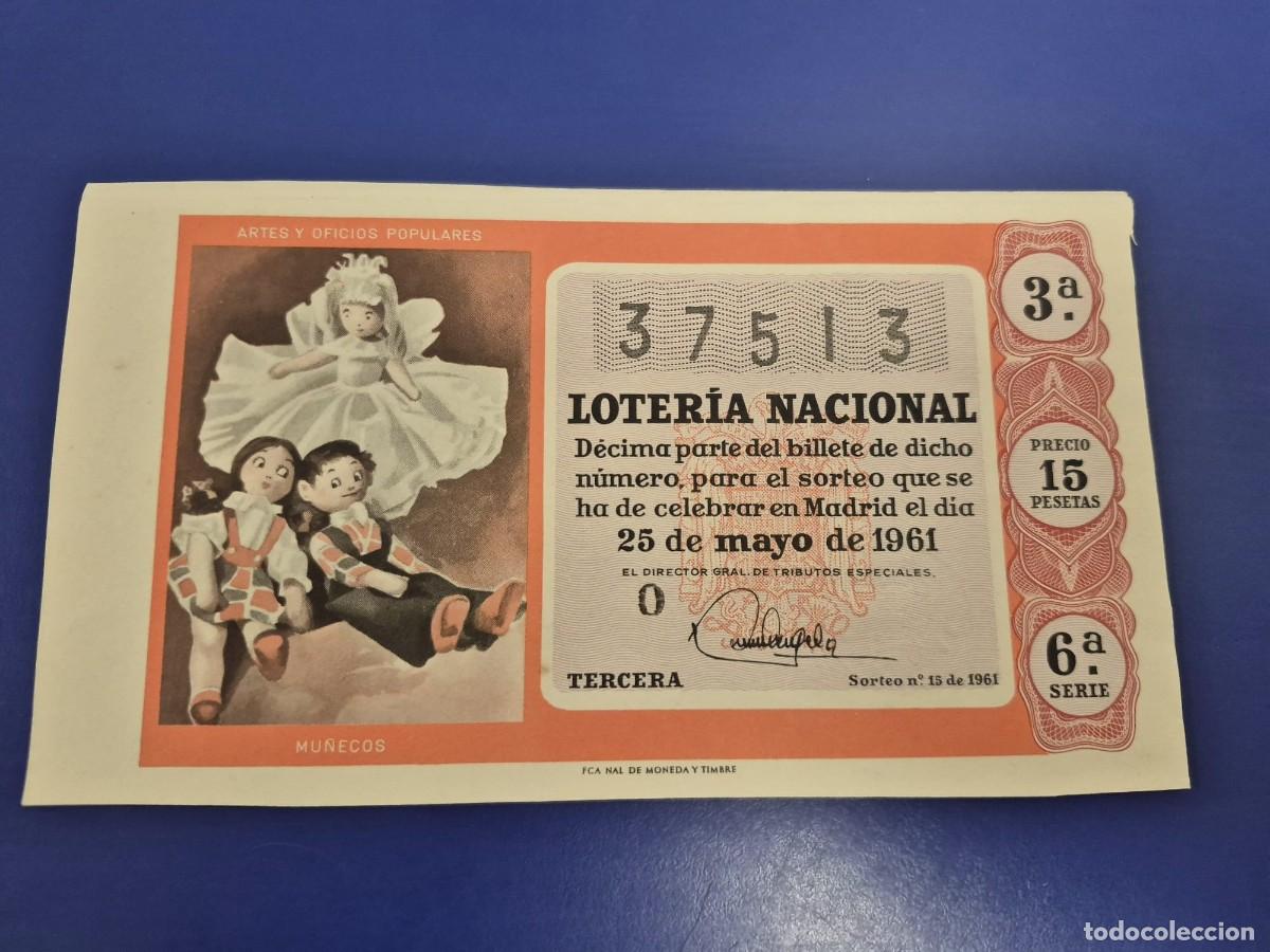Loter&iacute;a Nacional: LOTERIA NACIONAL SORTEO 15 DE 1961 SERIE 6