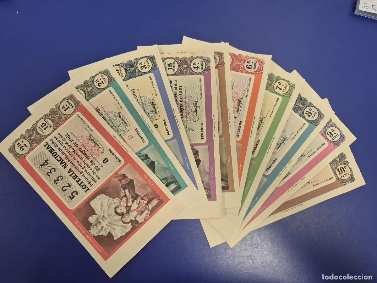 Loter&iacute;a Nacional: LOTERIA NACIONAL SORTEO 15 DE 1961 SERIE COMPLETA