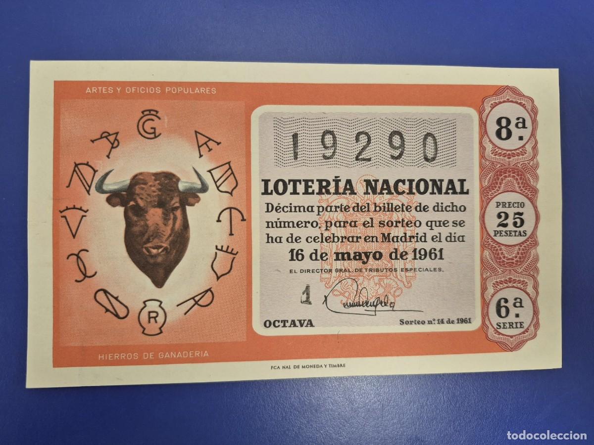 Loter&iacute;a Nacional: LOTERIA NACIONAL SORTEO 14 DE 1961 SERIE 6