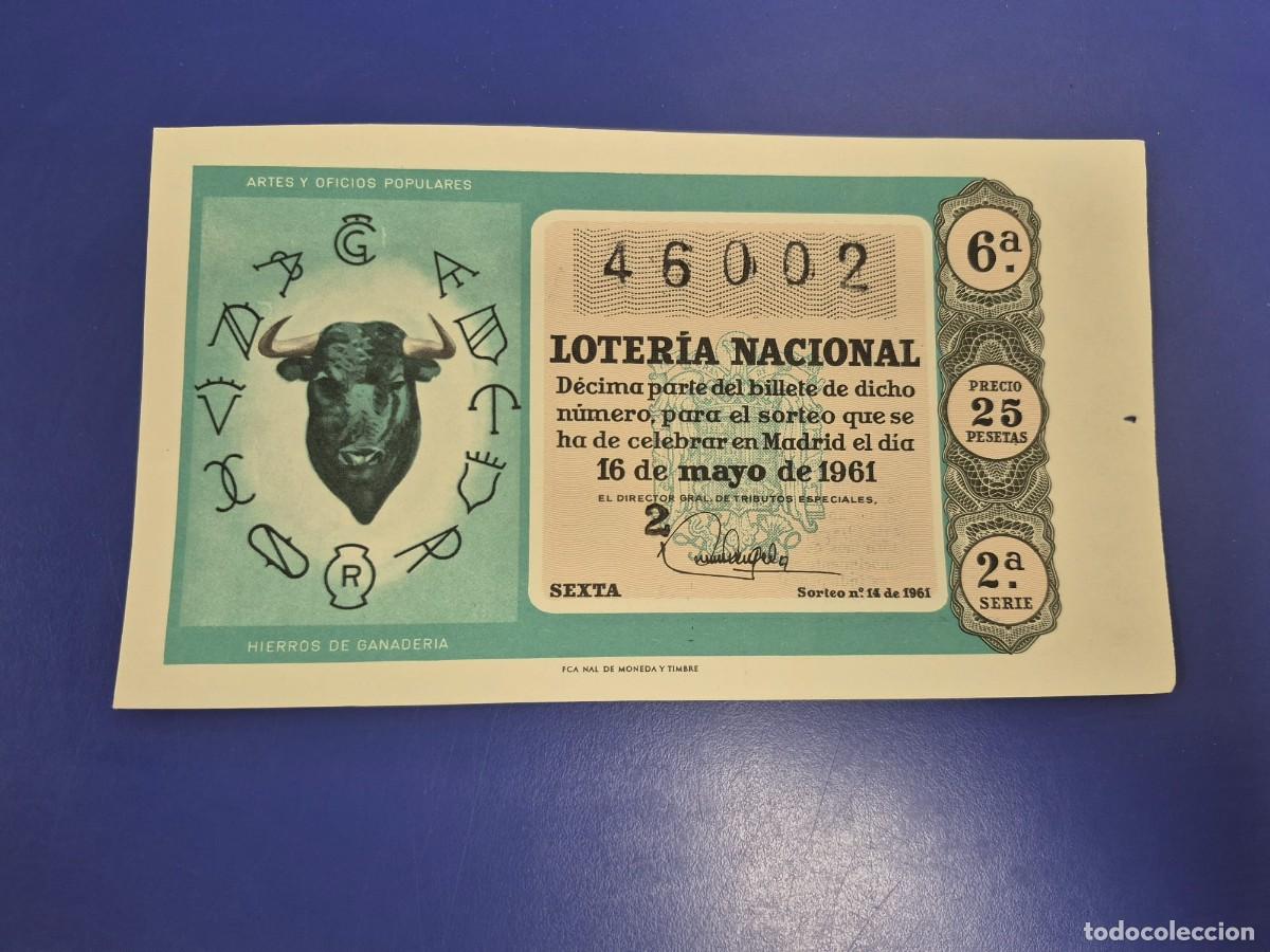 Loter&iacute;a Nacional: LOTERIA NACIONAL SORTEO 14 DE 1961 SERIE 2