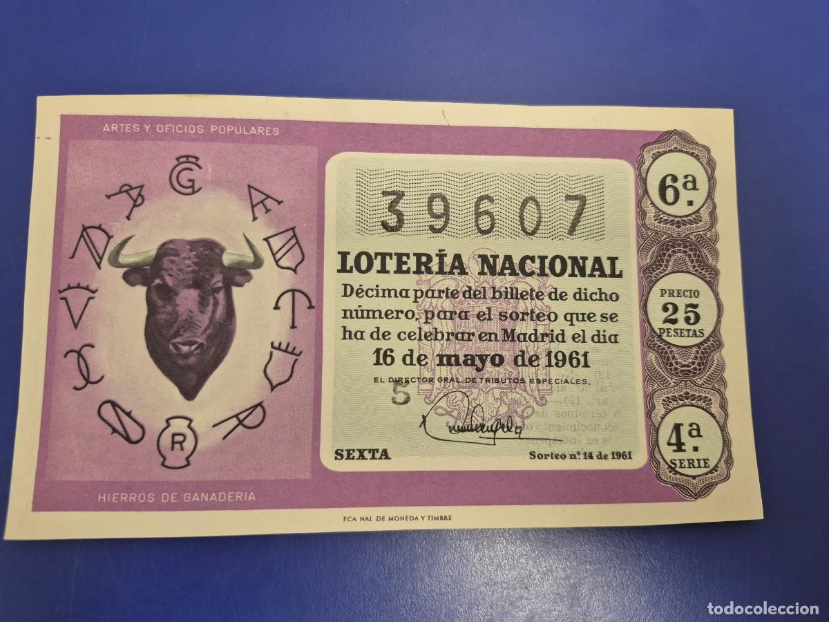 Loter&iacute;a Nacional: LOTERIA NACIONAL SORTEO 14 DE 1961 SERIE 4