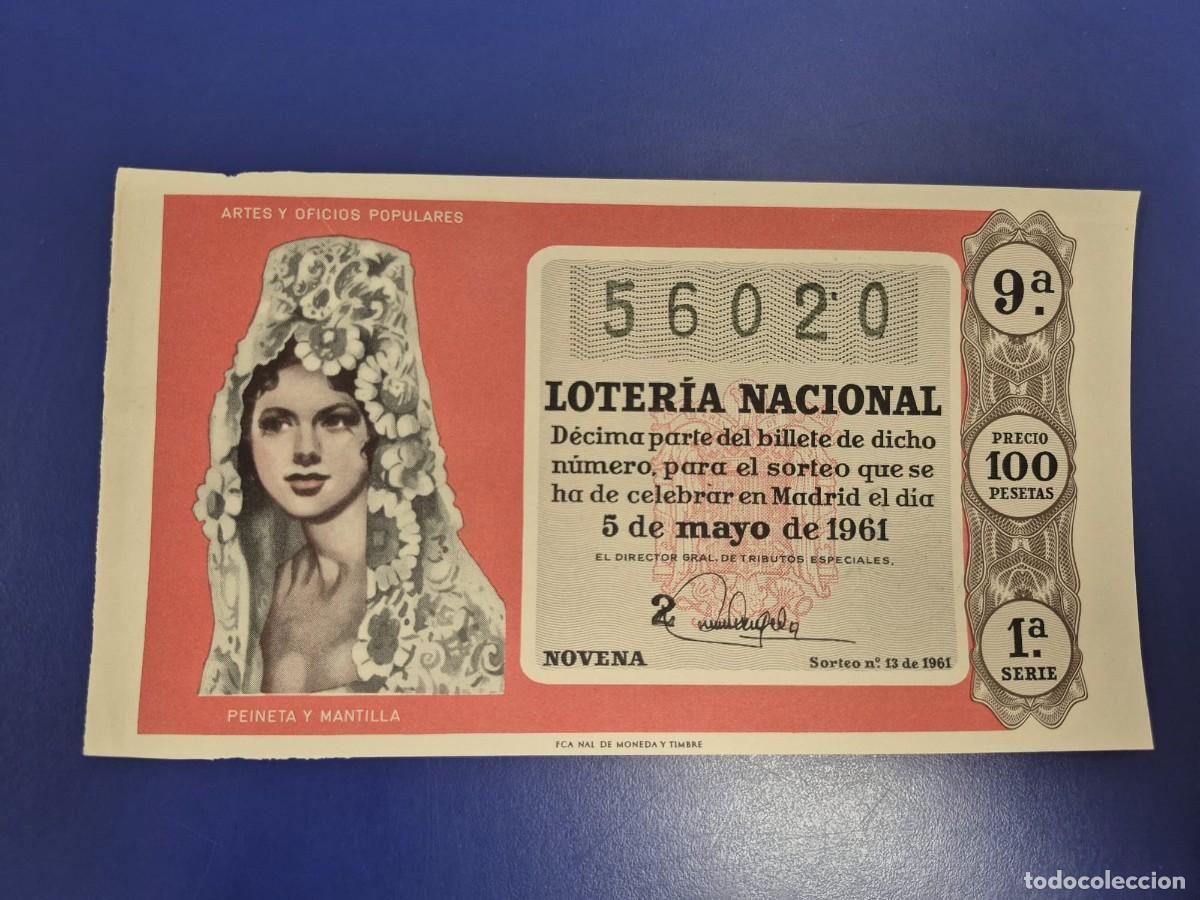 Loter&iacute;a Nacional: LOTERIA NACIONAL SORTEO 13 DE 1961 SERIE 1
