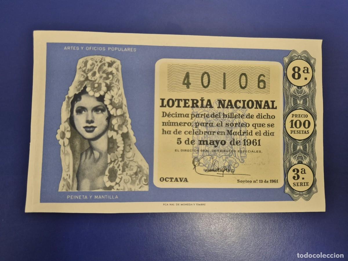 Loter&iacute;a Nacional: LOTERIA NACIONAL SORTEO 13 DE 1961 SERIE 3