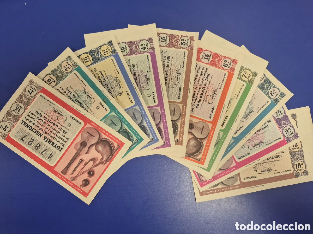 Loter&iacute;a Nacional: LOTERIA NACIONAL SORTEO 12 DE 1960 SERIE COMPLETA