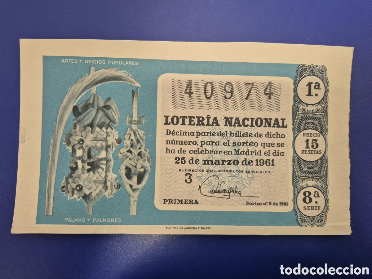 Nationale spanische Lotterie: LOTERIA NACIONAL SORTEO 9 DE SERIE 8