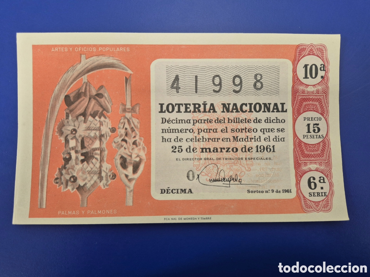 Nationale spanische Lotterie: LOTERIA NACIONAL SORTEO 9 DE SERIE 6