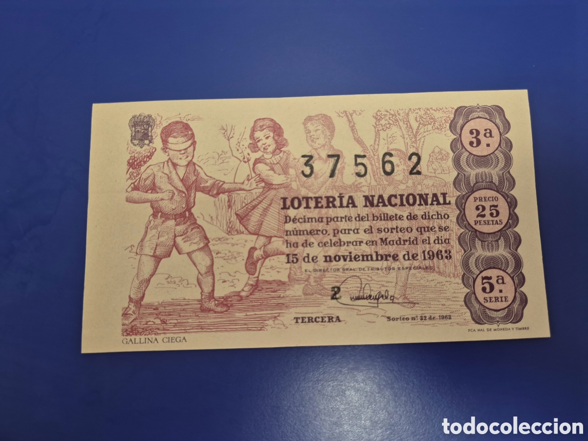 Loter&iacute;a Nacional: LOTERIA NACIONAL SORTEO 32 DE 1963 SERIE 5