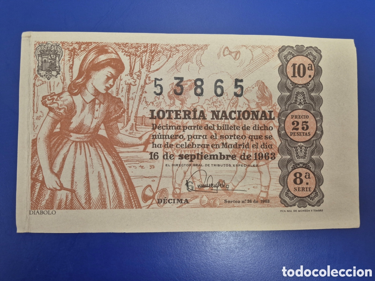 Loter&iacute;a Nacional: LOTERIA NACIONAL SORTEO 26 DE 1963 SERIE 8