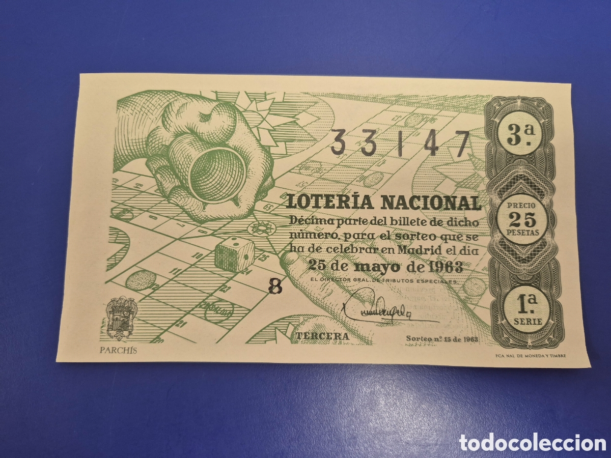 Loter&iacute;a Nacional: LOTERIA NACIONAL SORTEO 15 DE 1963 SERIE 1