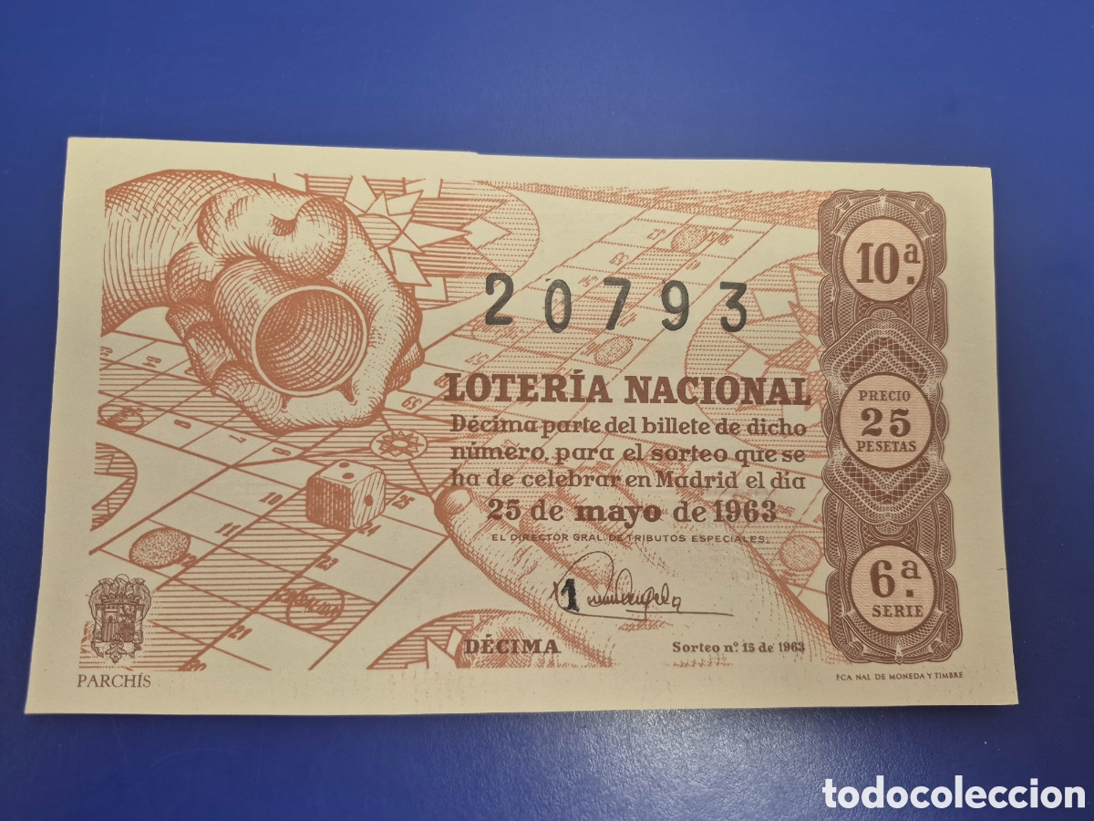 Loter&iacute;a Nacional: LOTERIA NACIONAL SORTEO 15 DE 1963 SERIE 6