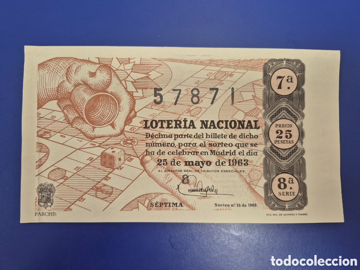 Loter&iacute;a Nacional: LOTERIA NACIONAL SORTEO 15 DE 1963 SERIE 6