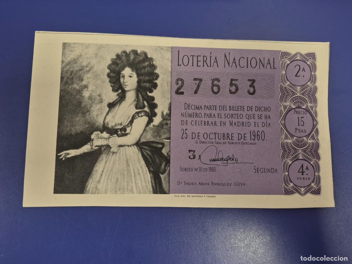 Loter&iacute;a Nacional: LOTERIA NACIONAL SORTEO 30 DE 1960 SERIE 4