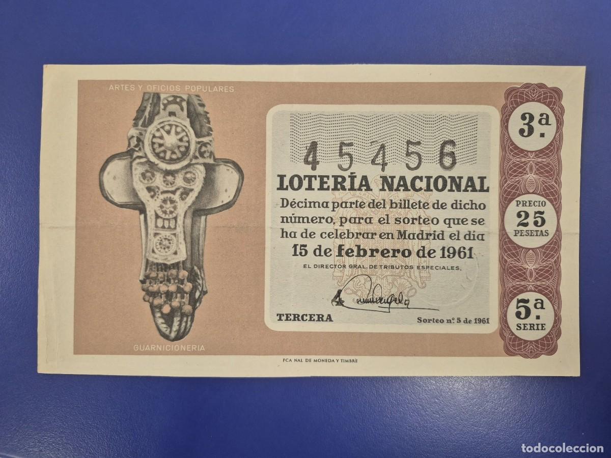 Loter&iacute;a nacional: LOTERIA NACIONAL SORTEO 5 DE 1961 SERIE 5