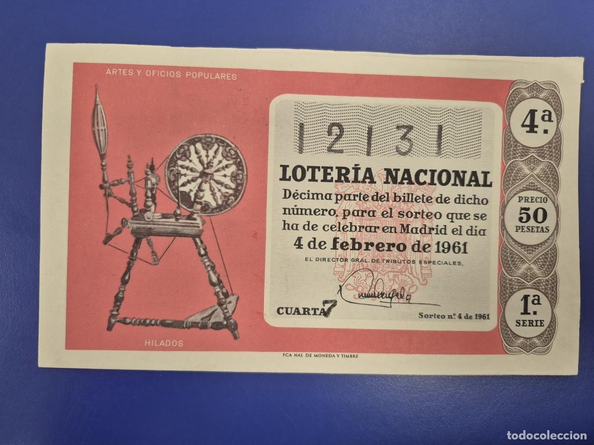 Loter&iacute;a nacional: LOTERIA NACIONAL SORTEO 4 DE 1961 SERIE 1