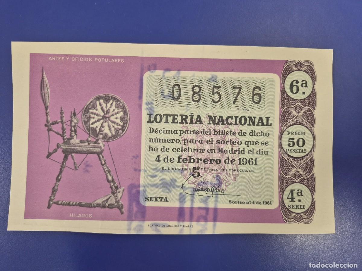Loter&iacute;a nacional: LOTERIA NACIONAL SORTEO 4 DE 1961 SERIE 4